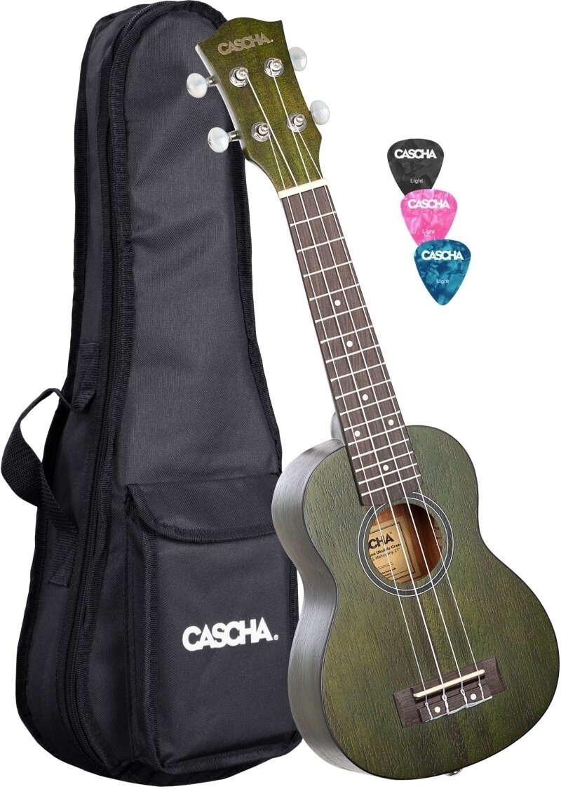Sopránové ukulele Cascha HH 2265 Premium Sopránové ukulele Zelená