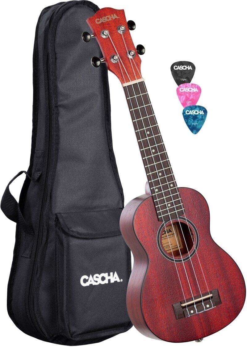 Sopránové ukulele Cascha HH 2263 Premium Sopránové ukulele Červená