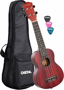 Sopránové ukulele Cascha HH 2263 Premium Sopránové ukulele Červená - 1