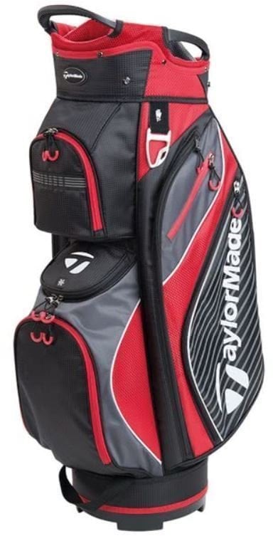 Bolsa de golf TaylorMade Pro Cart 6 Black/Charcoal/Red Cart Bag 2018