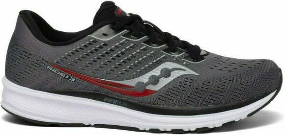 Road running shoes Saucony Ride 13 Charcoal/Red 44 Road running shoes - 1
