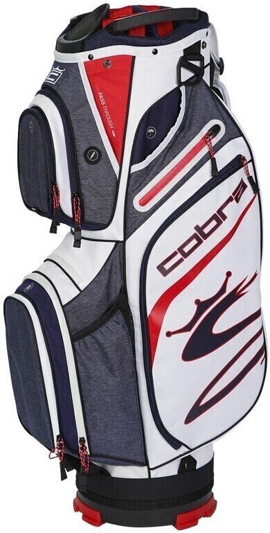 Borsa da golf Cart Bag Cobra Golf Ultralight Peacoat/High Risk Red/White Borsa da golf Cart Bag