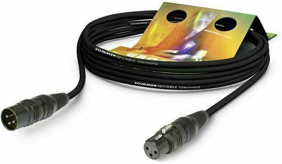 Cablu complet pentru microfoane Sommer Cable Stage 22 Highflex Negru 6 m