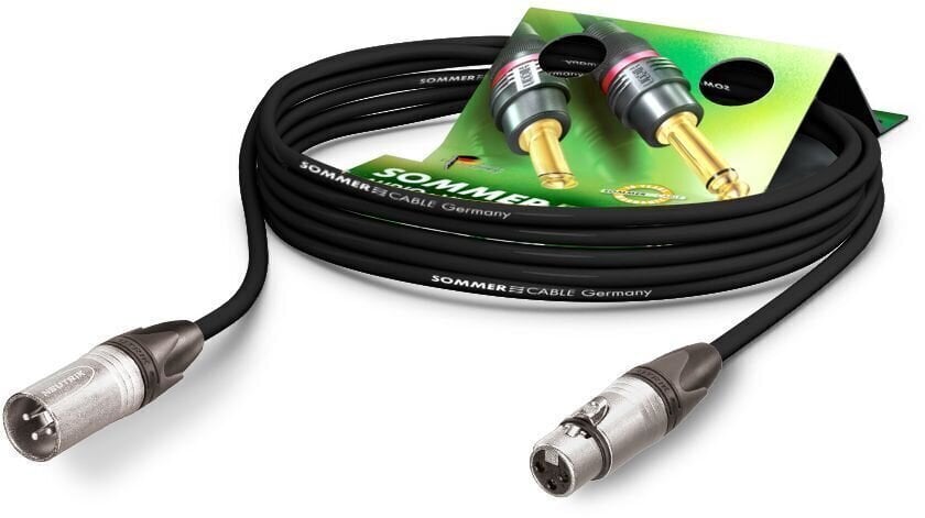 Câble pour microphone Sommer Cable Stage 22 Highflex Noir 1 m