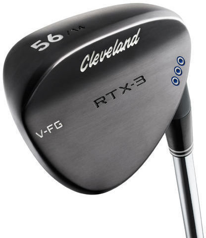 Golfschläger - Wedge Cleveland RTX-3 Black Satin Wedge Rechtshänder 46 Mid Grind SB Stahlschaft