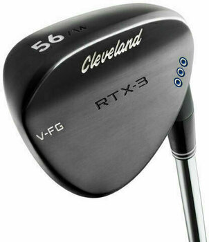 Стик за голф - Wedge Cleveland RTX-3 Black Satin Wedge Right Hand 46 Mid Grind SB Steel - 1