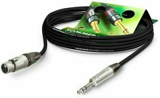 Mikrofonikaapeli Sommer Cable Stage 22 Highflex SGN5 Musta 2,5 m - 1