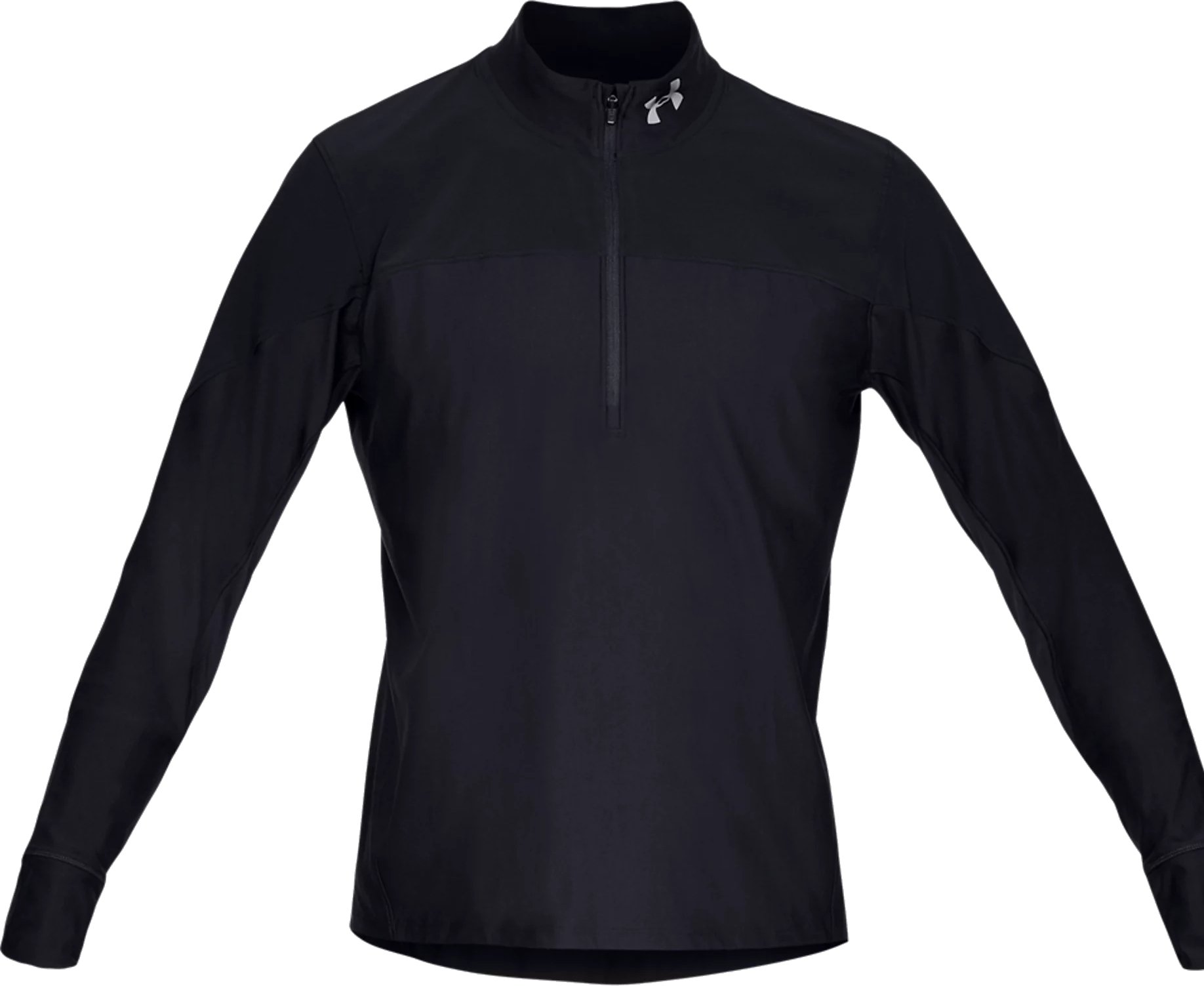 Under Armour Men's Qualifier Run 2.0 ½ Zip, Black (001)/Reflective, Small  at  Men's Clothing store