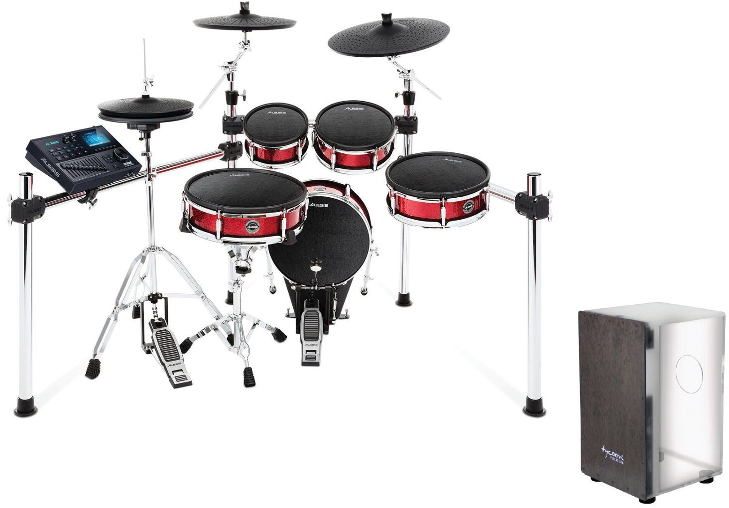 Electronic Drumkit Alesis Strike Kit Set Red