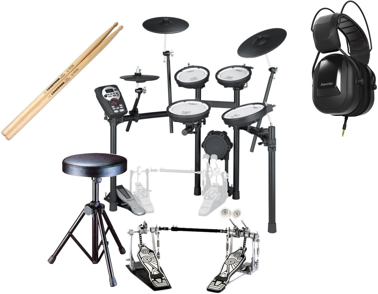 Electronic Drumkit Roland TD 11KV V-Drum V-Compact Accessories Set Black