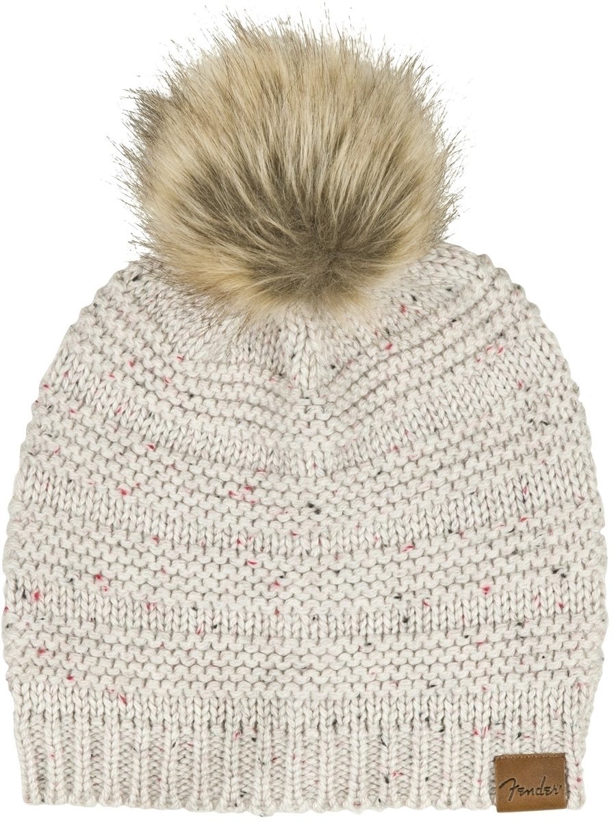 Cappello Fender Leather Patch Pom Pom Beanie