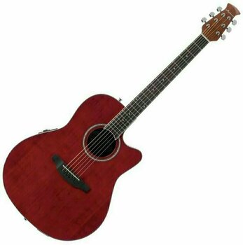 Electro-acoustic guitar Ovation Applause AB24II Mid Cutaway Ruby Red - 1