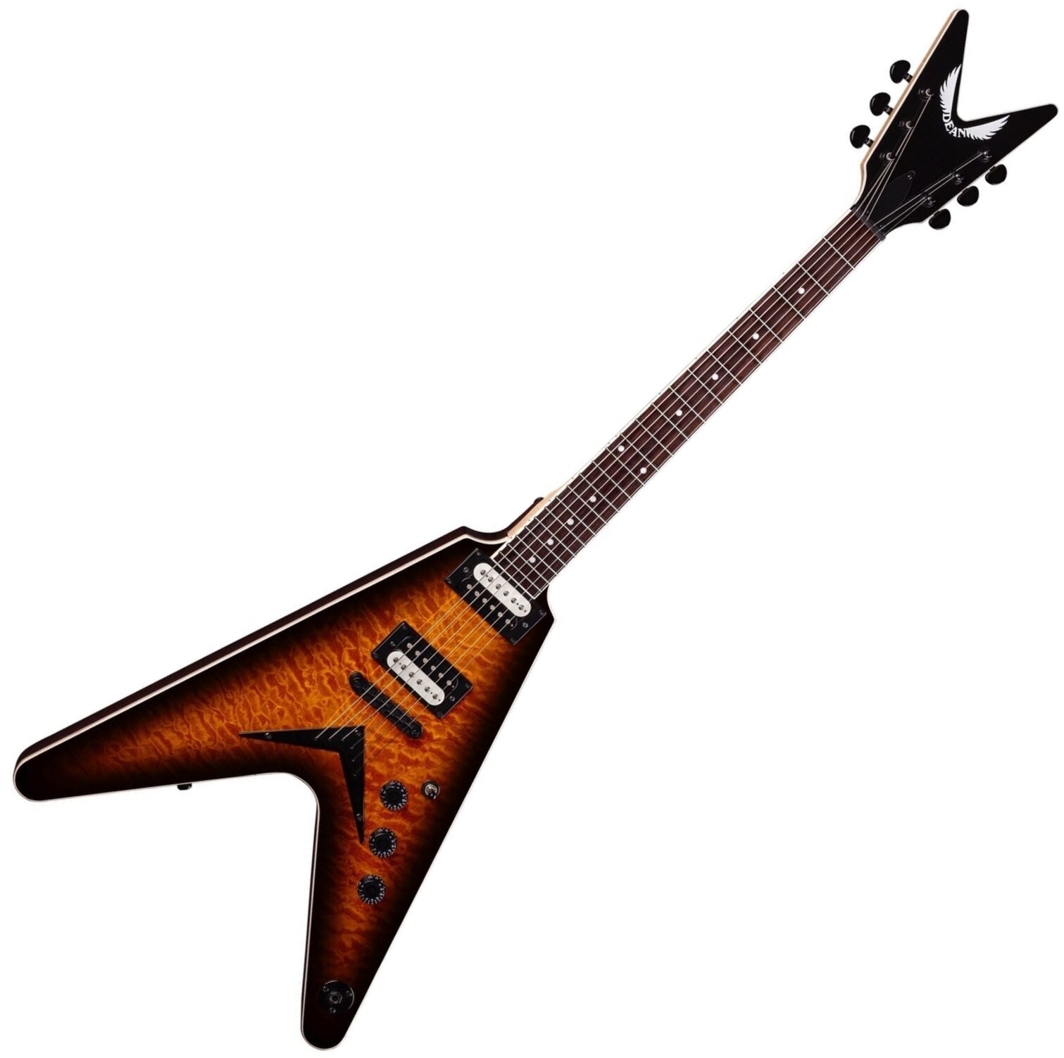 Elektrische gitaar Dean Guitars VX Quilt Maple Trans Brazilia