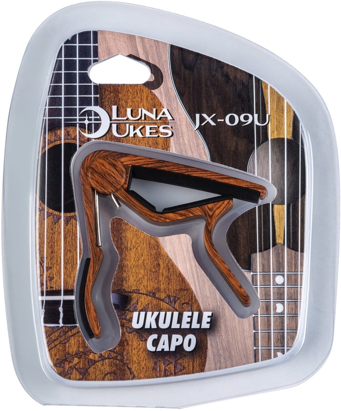 Kapodaster pre ukulele Luna Uke WD Hnedá