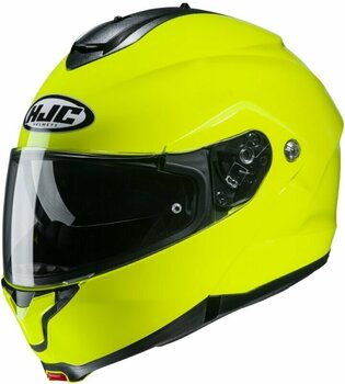Helm HJC C91 Solid Fluorescent Green L Helm - 1