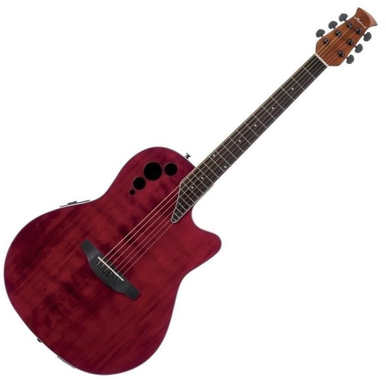 Elektroakusztikus gitár Ovation Applause AE44II Mid Cutaway Ruby Red