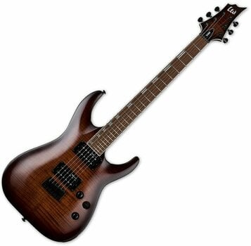 Guitare électrique ESP LTD H-200FM Dark Brown Sunburst - 1