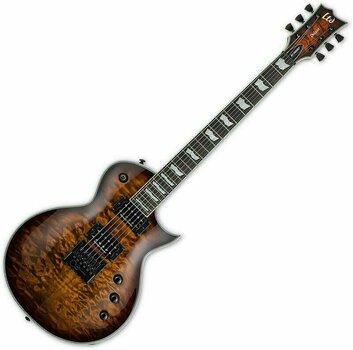Електрическа китара ESP LTD EC-1000ET-QM Dark Brown Sunburst - 1