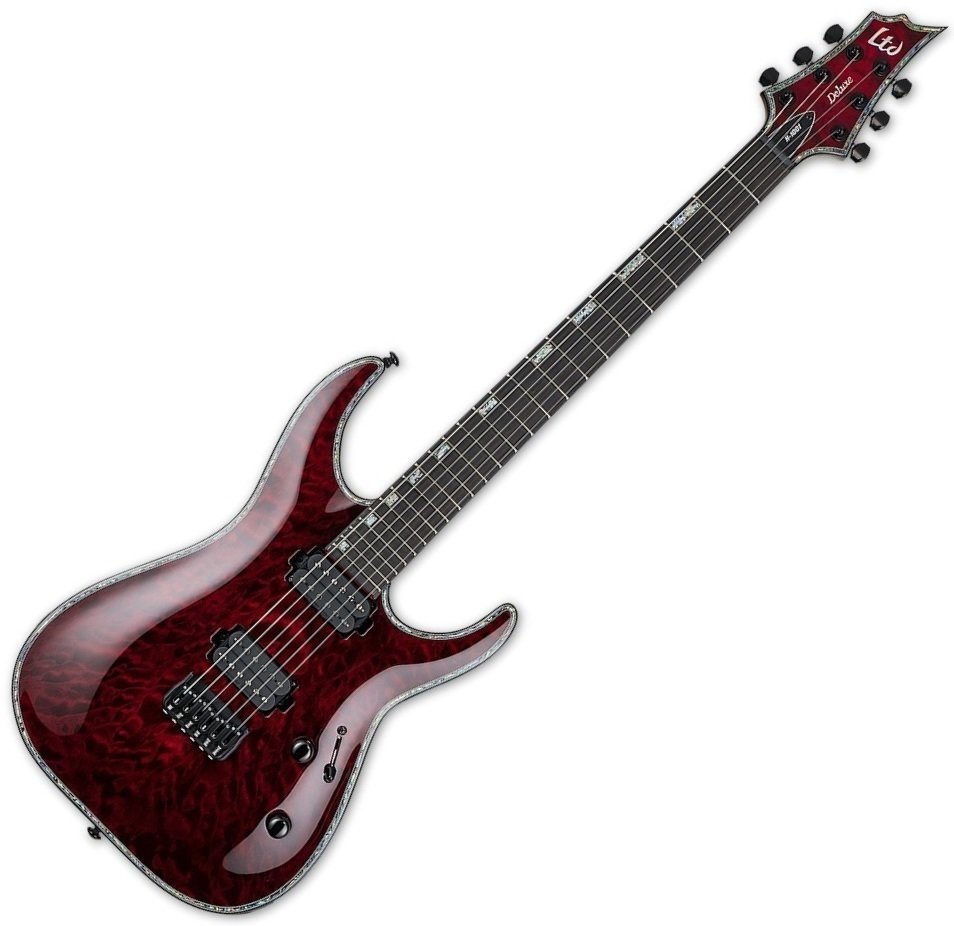 Guitarra eléctrica ESP LTD H-1001QM SeeThru Black Cherry
