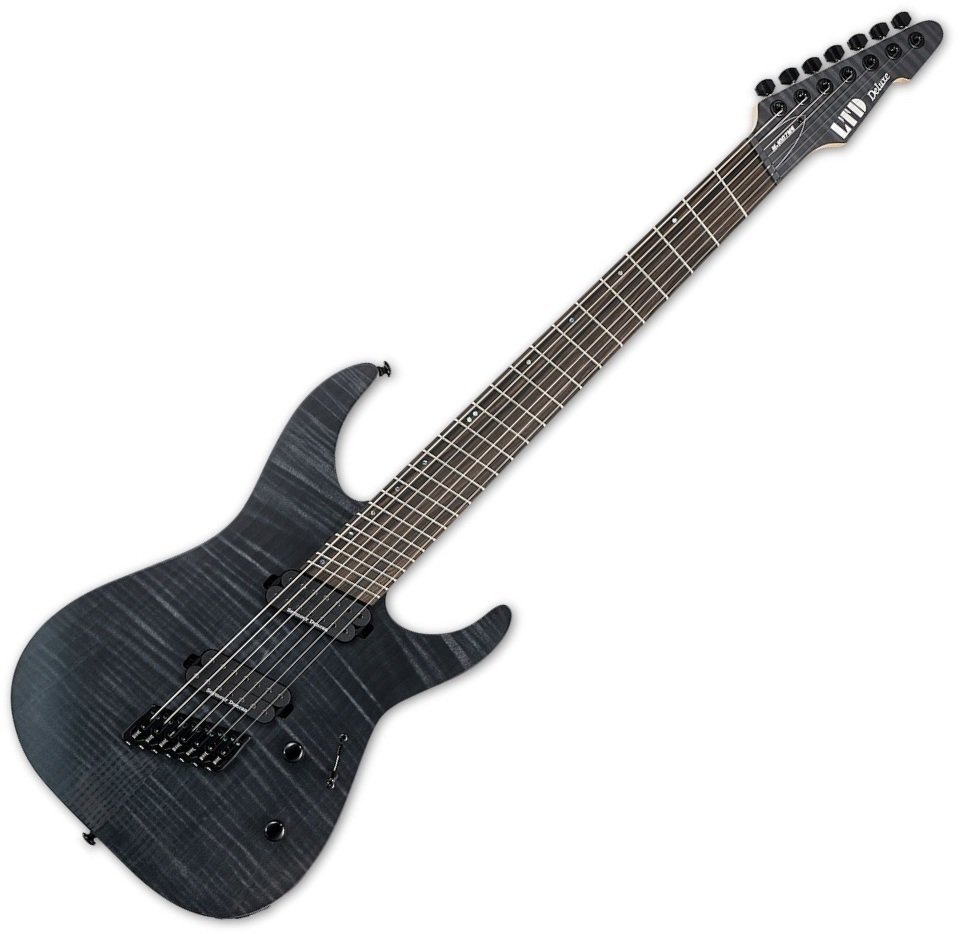 Multi-scale elektrische gitaar ESP LTD M-1007MS See Thru Black Satin