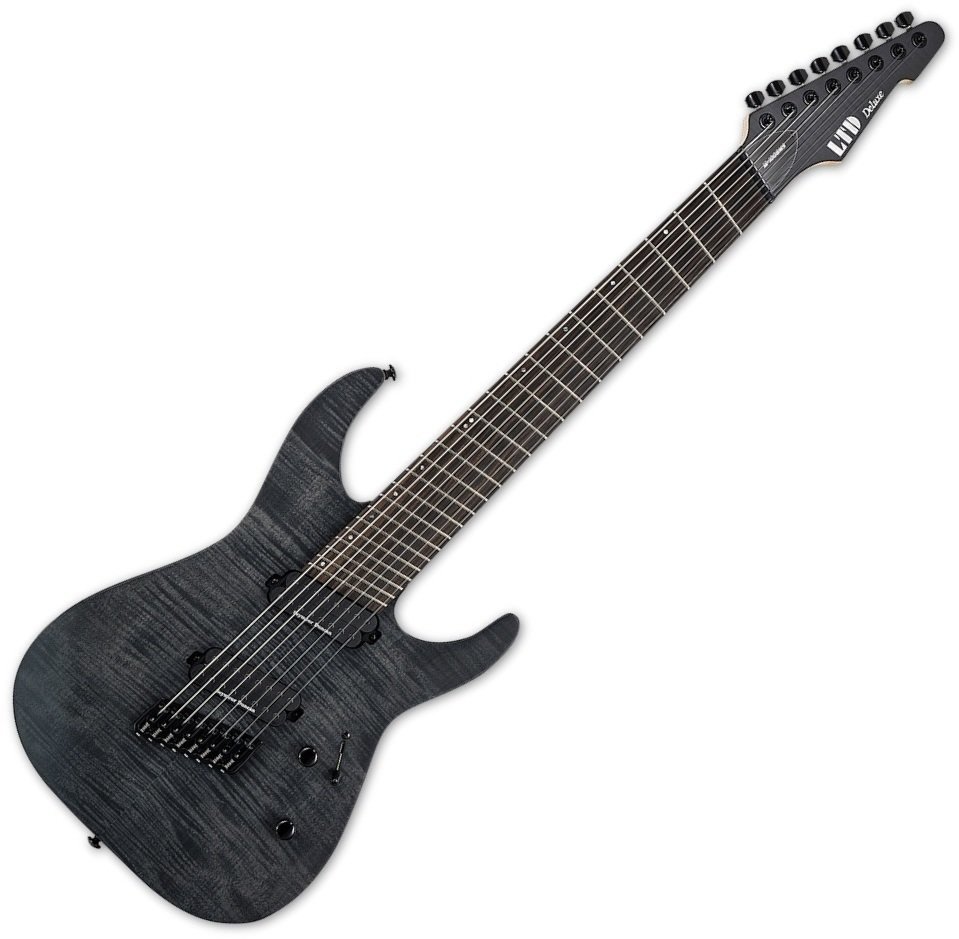 Guitarra elétrica multiescala ESP LTD M-1008MS See Thru Black Satin
