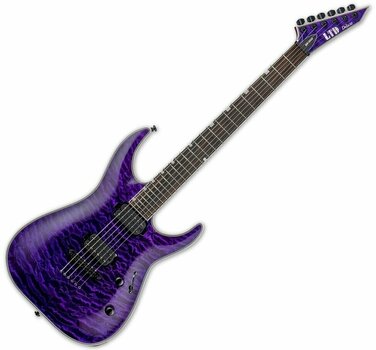 Guitare électrique ESP LTD MH-1000NT-QM See Thru Purple - 1