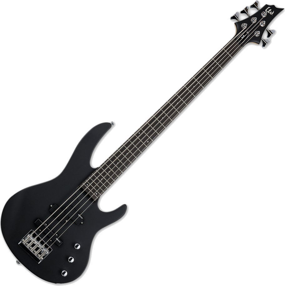 5-saitiger E-Bass, 5-Saiter E-Bass ESP LTD B-15KIT Schwarz (Neuwertig)