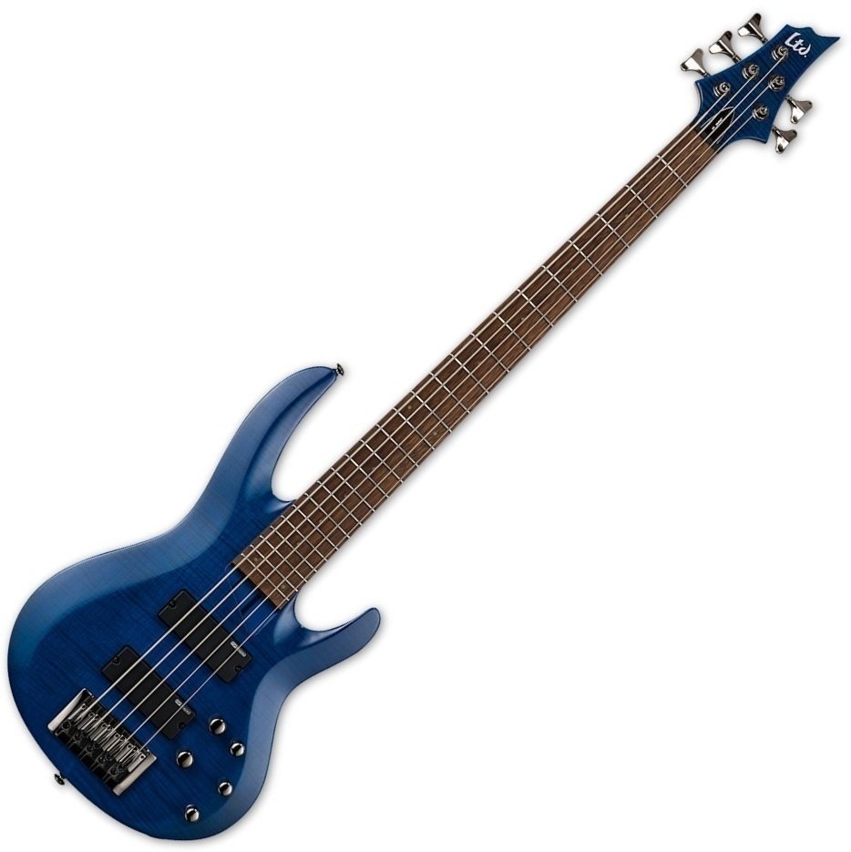 5-strenget basguitar ESP LTD B-205FM See Thru Blue