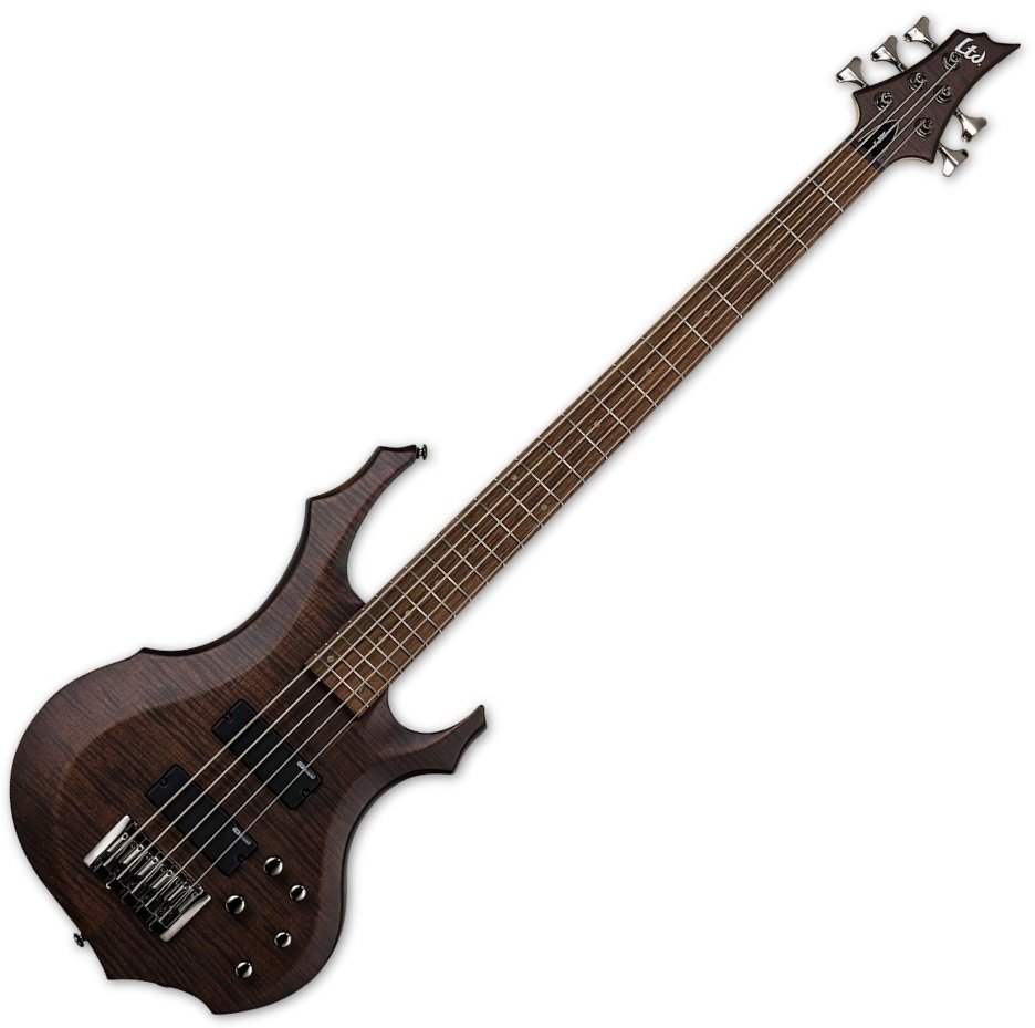 5-saitiger E-Bass, 5-Saiter E-Bass ESP LTD F-205FM Walnut Brown Satin