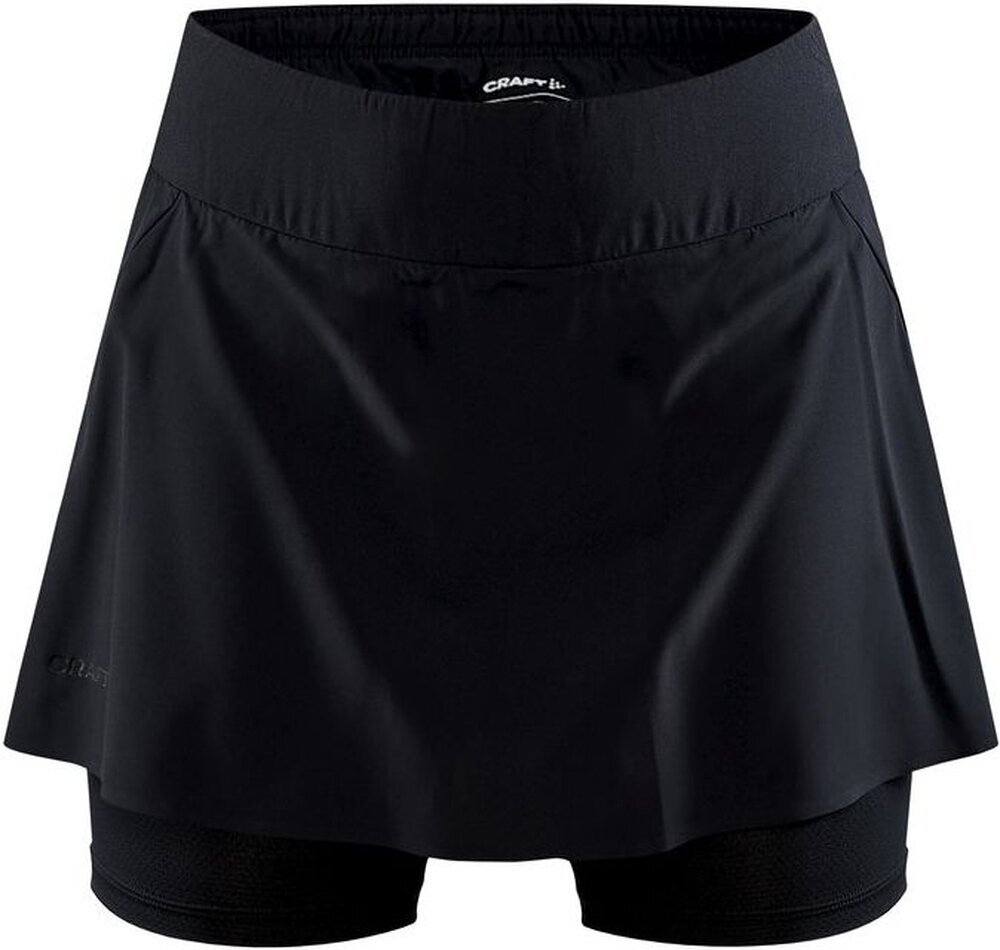 Pantalones cortos para correr Craft PRO Hypervent 2 in 1 Skirt Black XS Pantalones cortos para correr