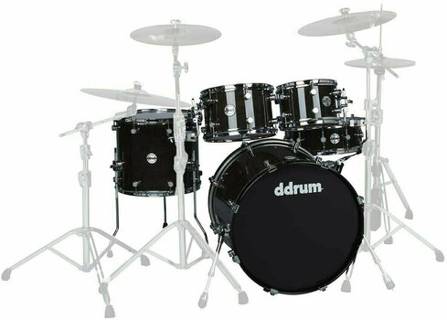 Akustická bicí souprava DDRUM Reflex ELT 5pc set Trans Black- Shell Pack - 1
