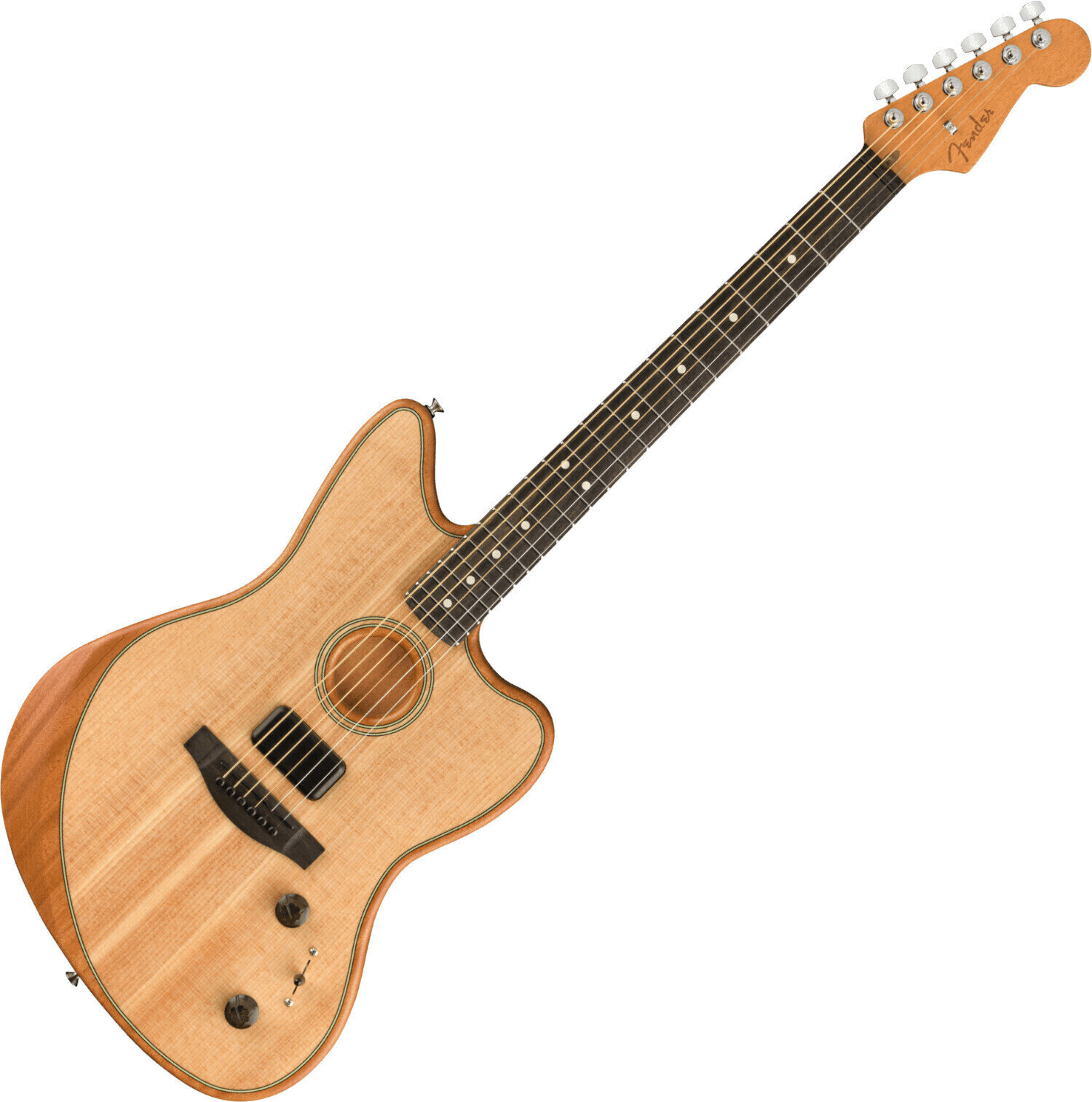 Elektroakustická gitara Fender American Acoustasonic Jazzmaster Natural