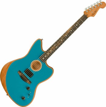 Special Acoustic-electric Guitar Fender American Acoustasonic Jazzmaster Ocean Turquoise - 1
