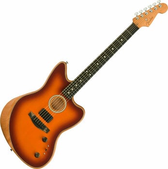 Special Acoustic-electric Guitar Fender American Acoustasonic Jazzmaster Tobacco Sunburst - 1