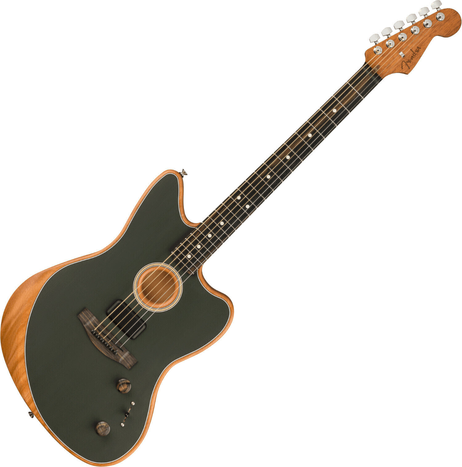 Elektroakusztikus gitár Fender American Acoustasonic Jazzmaster Volfrám