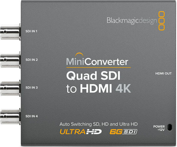Video prevodník Blackmagic Design Mini Converter Quad SDI to HDMI 4K 2