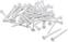 Golfové tíčka Longridge Wooden Tees 69 mm White 500 pcs