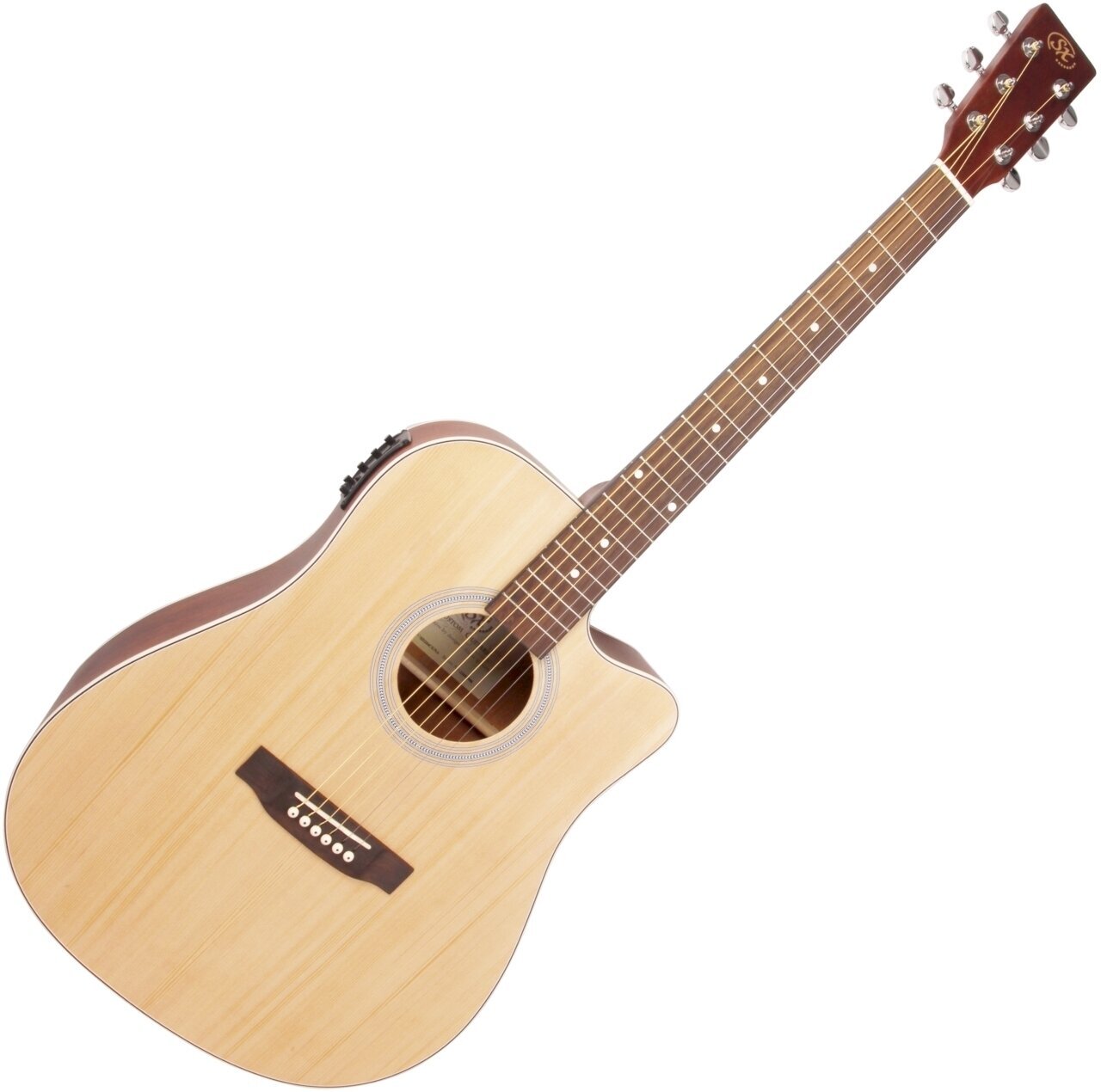 electro-acoustic guitar SX SD204CE Natural