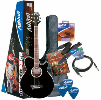 elektroakustisk guitar Ashton SPDUALLERBK Sort - 1