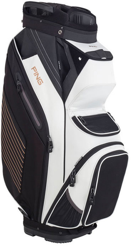 Golftaske Ping Pioneer White/Black/Canyon Copper Cart Bag