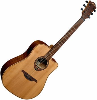 Elektroakusztikus gitár LAG T170DCE Natural Satin - 1