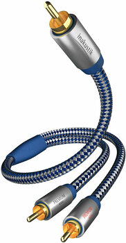 Hi-Fi Mélynyomó kábel Inakustik Premium II 3 m Kék Hi-Fi Mélynyomó kábel - 1