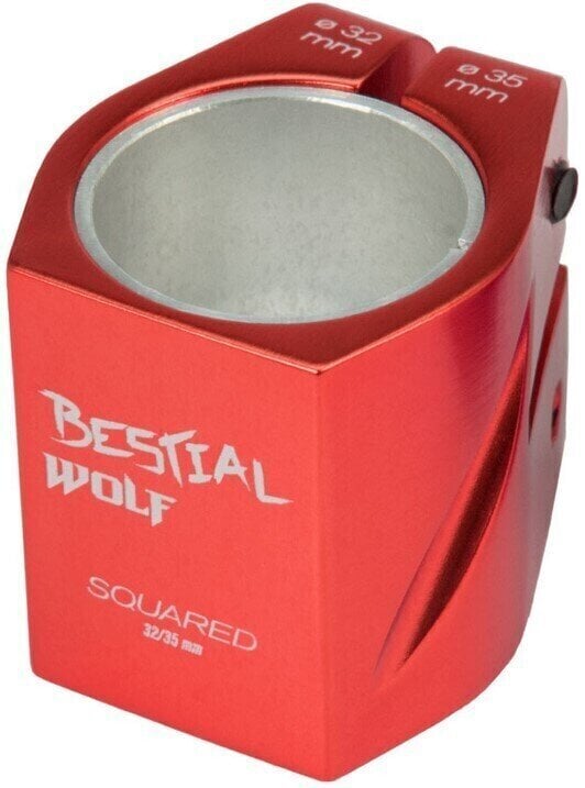 Scooter Clamp Bestial Wolf Clamp Squared Red Scooter Clamp