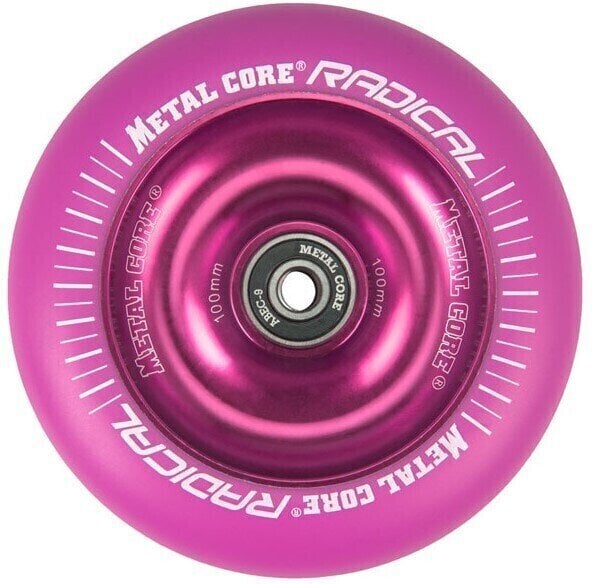 Roată trotinetă Metal Core Radical Pink/Pink Fluorescent Roată trotinetă