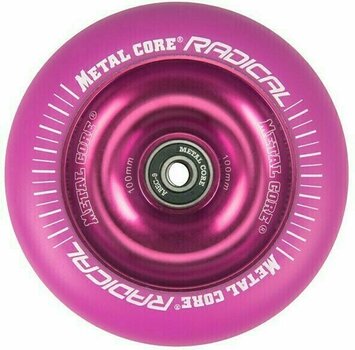 Scooter Wheel Metal Core Radical Pink/Pink Fluorescent Scooter Wheel - 1