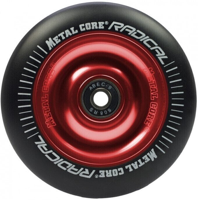 Scooter Wheel Metal Core Radical Black-Red Scooter Wheel