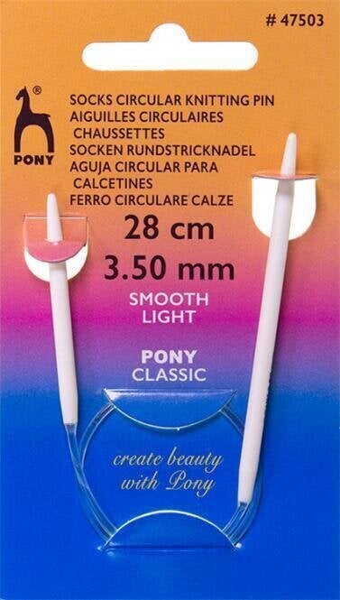 Aiguille circulaire Pony Circular Sock Needles Aiguille circulaire 28 cm 3,5 mm