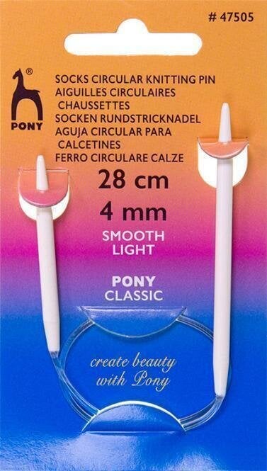 Aiguille circulaire Pony Circular Sock Needles Aiguille circulaire 28 cm 4 mm