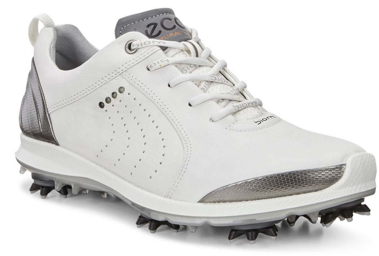 Calzado de golf de mujer Ecco Biom G2 Womens Golf Shoes White/Silver 41