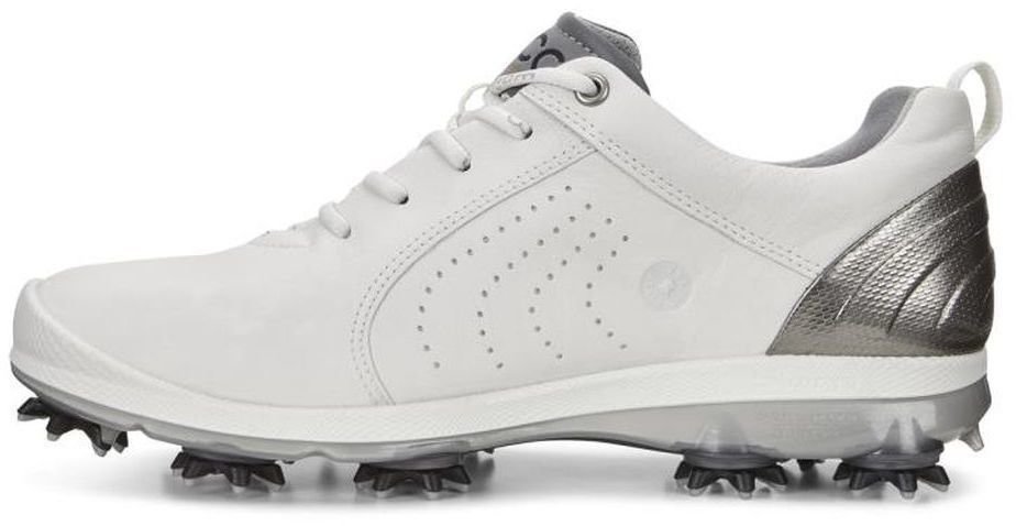 Golfskor för dam Ecco Biom G2 Womens Golf Shoes White/Silver 42